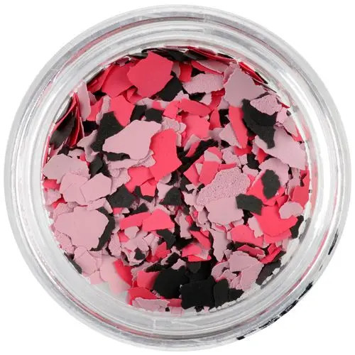 Fulgi de confetti cu formă nedefinită - roz cu aspect &icirc;nvechit, coral, negru