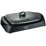 Gratar electric Adler AD 6610, Capac de sticla, Putere 3000 W, Negru
