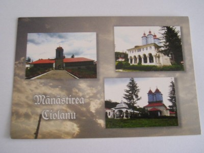 QW25 MS - Carte postala - tematica manastiri - vedere - Manastirea Ciolanu 1 foto