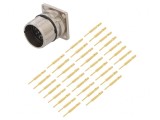 Conector M23 Soclu 17-PIN Crimpat IP67 Aurit