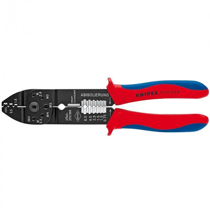 Cleste profesional pentru sertizat si dezizolat Knipex 97 21 215 B, 230 mm