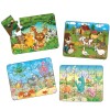 Puzzle 4 in 1, Smile Games, Animale (8, 12, 16, 24 piese)