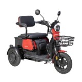 Triciclu Electric, Fara Permis, Motor 1000W, 2-3 locuri, APEC APM2 Rosu, Autonomie 36km, Omologat RAR