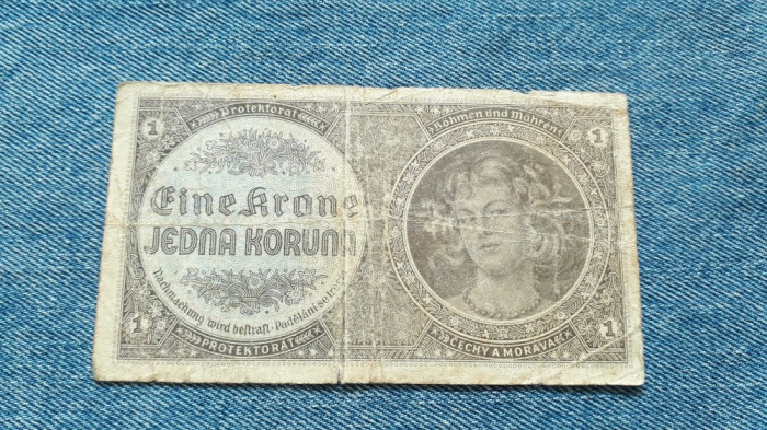 1 Krone 1940 Protectorat Bohemia si Moravia / Koruna H024