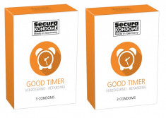 Oferta 2 cutii x 3 buc. Prezervative care intarzie ejacularea Secura Good Timer Retarding foto