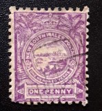 Australia (New South Wales) 1888 Centenar Fondare Viziune Sydney Harbour 1d Violet Ștampilat Clasics - A90