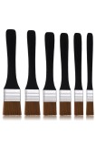 Set de 6 pensule din lemn moale pentru decorarea pereților, mobilierului și gardurilor &ndash; Negru