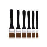 Set de 6 pensule din lemn moale pentru decorarea pereților, mobilierului și gardurilor &ndash; Negru