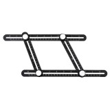 Rigla unghiulara cu 4 brate mobile din aluminiu pentru masurare si trasare