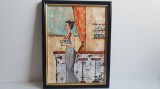 PICTURA, TABLOU modern, decorativ,&quot;La bar&quot; NOU, pictor roman consacrat