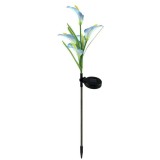 Lumină Solară LED eMazing, Model Crin cu 5 Flori, 75 cm &Icirc;nălțime &ndash; Accesoriu Decorativ pentru Grădină