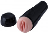 Masturbator Rita, 10 Moduri Vibratii, TPE, USB, Natural, 25 cm, Guilty Toys