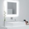 vidaXL Oglindă de baie cu LED, alb, 40x8,5x37 cm, acril 804908