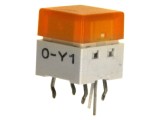Tastatură THT SPST-NO, 10x10 mm, buton pătrat galben