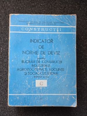 INDICATOR DE NORME DE DEVIZ PENTRU LUCRARI DE CONSTRUCTII INDUSTRIALE foto