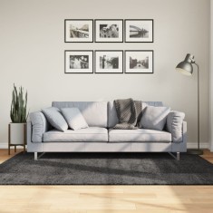 vidaXL Covor pufos &quot;PAMPLONA&quot; fire &icirc;nalte antracit modern 140x200 cm
