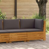 vidaXL Set de lounge pentru grădină 2 Bucată Maro Lemn Solid de Acacia 42022438