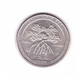 Moneda SUA 25 centi/quarter dollar 2020 P US Virgin, stare foarte buna, curata, America de Nord, Cupru-Nichel