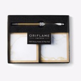 Cumpara ieftin Set notiţe şi pix cu capac din silicon, placare cu aur Still - Oriflame