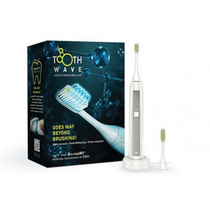 Periuta de dinti electrica cu tehnologie DentalRF Silk&amp;#039;n ToothWave, eliminare tartru, timer, 48.000 de vibratii pe minut