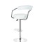 Scaun salon, coafor, reglabil pe inaltime, 51lx85-105h cm cu spatar curbat, alb