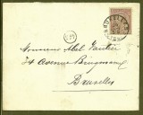 Belgium 1888 Postal History Rare Cover Bruxelles to city D.320