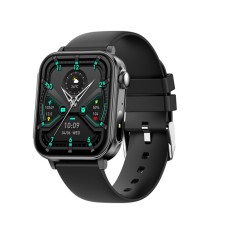 iSEN V96 Smartwatch, Negru, 1.83 HD, Ritm Cardiac, Tensiune Arteriala, Oxigen in Sange (SpO2), Functie Apel, 280 mAh, IP67, Curea Silicon, Aplicatia D