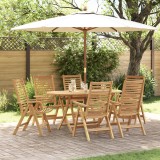 Scaune de Grădină vidaXL Pliabile 6 pcs Lemn Masiv Tec, Scaune de Grădină vidaXL 2 pcs Lemn Masiv Tec