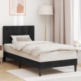 vidaXL Cadru de pat cu headboard Negru 100 x 200 cm Catifea 42027647