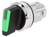 Comutator rotativ 22mm Verde IP67 Proeminent