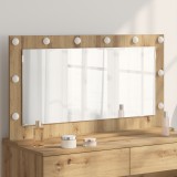 vidaXL Oglinda de toaletă Stejar artizanal Lemn și sticlă 100 x 55 cm