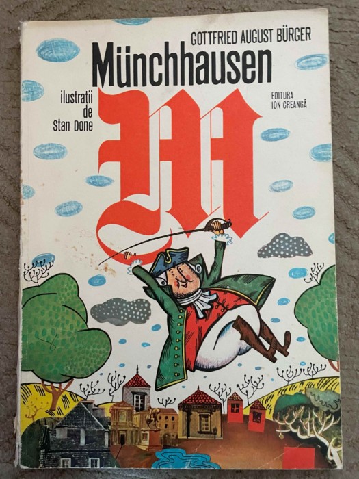Gottfried August Burger Munchhausen ilustratii Done Stan ed ion creanga 1977 RSR