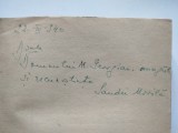 Carte cu autograf Sanda Movila 1940