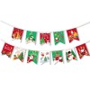 Decoratiune de craciun, flippy, tip banner, 12 piese, pentru usa sau perete, multicolor, sfoara inclusa, model a