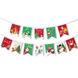 Decoratiune de craciun, flippy, tip banner, 12 piese, pentru usa sau perete, multicolor, sfoara inclusa, model a