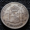 Spania 5 Pesetas 1882 argint Alfonso XIl, Europa