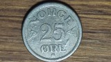 Norvegia - moneda de celectie - 25 ore 1956 - matrita crapata - ceva mai greu de gasit !