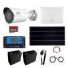 Kit supraveghere Panou solar 170W, camera 4MP IP Poe Starlight UNV IR 50M cu card de 128GB, acumulatori 12V, accesorii, Router Wireless Huawei 4G