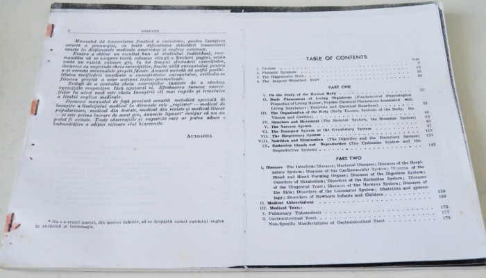 metodica speciala de insusire a limbajului medical limba engleza vol 1+ 2 XEROX