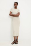 Answear Lab rochie culoarea gri, midi, mulată