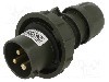 Conector alimentare AC, IEC 60309, IP67, 16A, 230V AC, 3 pini, PCE - 0132-6.U