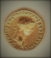 Replica (copie) dupa aureus Claudius 41-54 E.N. placata cu aur foto