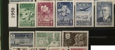 FINLANDA 1950, An complet fara uzuale, serii MNH
