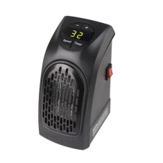 Aeroterma portabila cu incalzire instant, suprafata 25mp, 350W, neagra, iZowe, timer