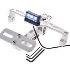 Suport numar + lampa, pentru moto &amp; atv, aluminiu, culoare argintiu, univers Cod Produs: MX_NEW AW568991S