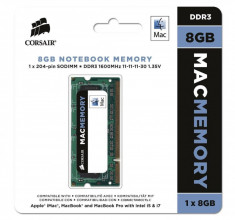 Memorie laptop Corsair Mac 8GB DDR3 1333MHz CL11 foto