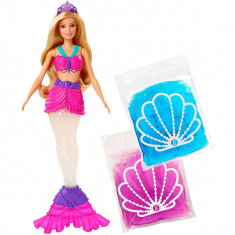 Jucarie Papusa Barbie Sirena Mermaid Dreamtopia Slime GKT95 Mattel foto