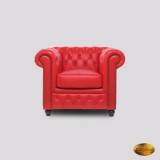 Fotoliu Chesterfield 1 loc Brighton FT Roșu