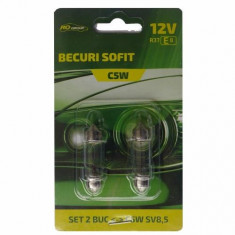 Set 2 becuri auto sofit 12V 5W C5W SV85 foto