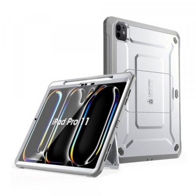 Husa pentru Apple iPad Pro 11 (2024), Supcase, Unicorn Beetle Pro, Alba foto